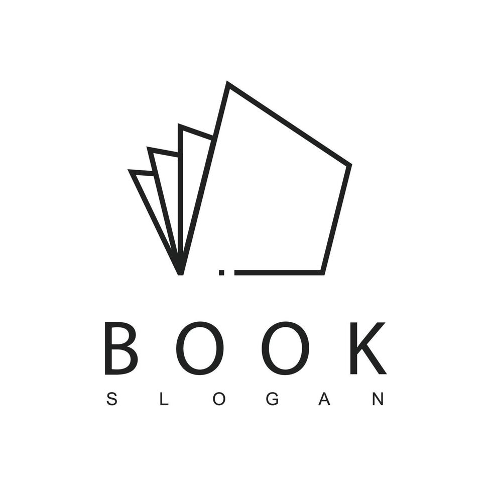 Book Logo Design Template vector