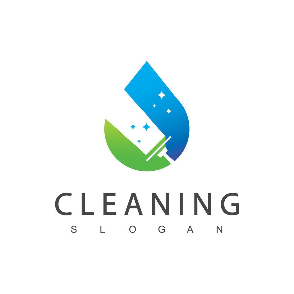 Cleaning Service Logo Design Template vector