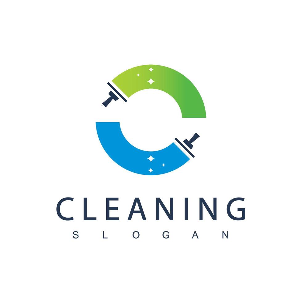 Cleaning Service Logo Design Template vector