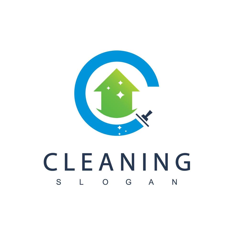 Cleaning Service Logo Design Template vector