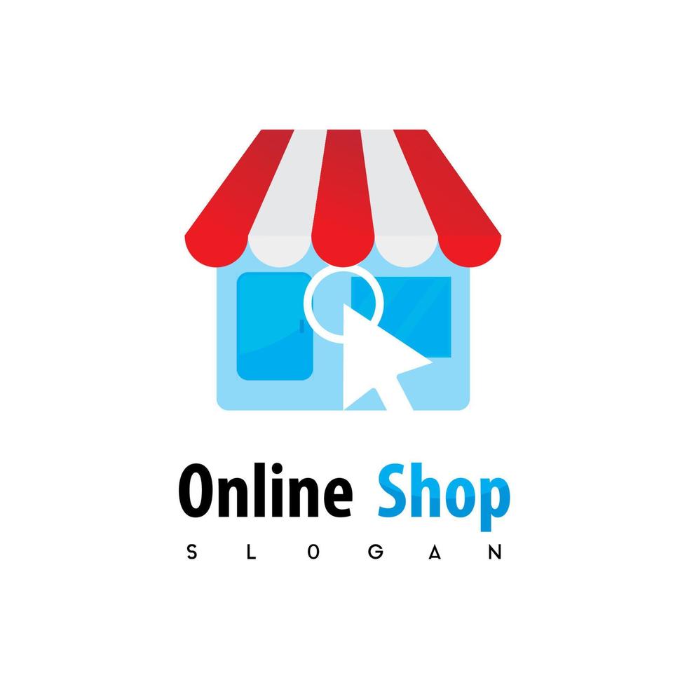 logotipo de la tienda online vector