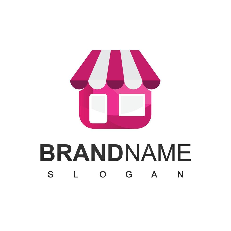 logotipo de la tienda online vector