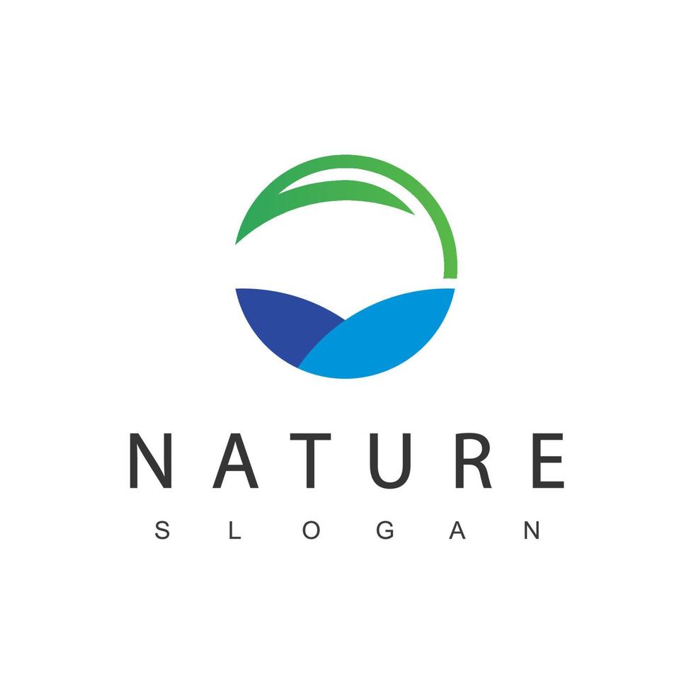 logotipo de la naturaleza adecuado para hotel, spa y empresa de viajes vector