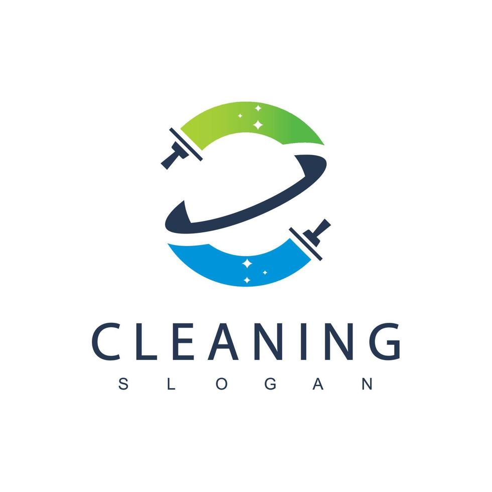 Cleaning Service Logo Design Template vector