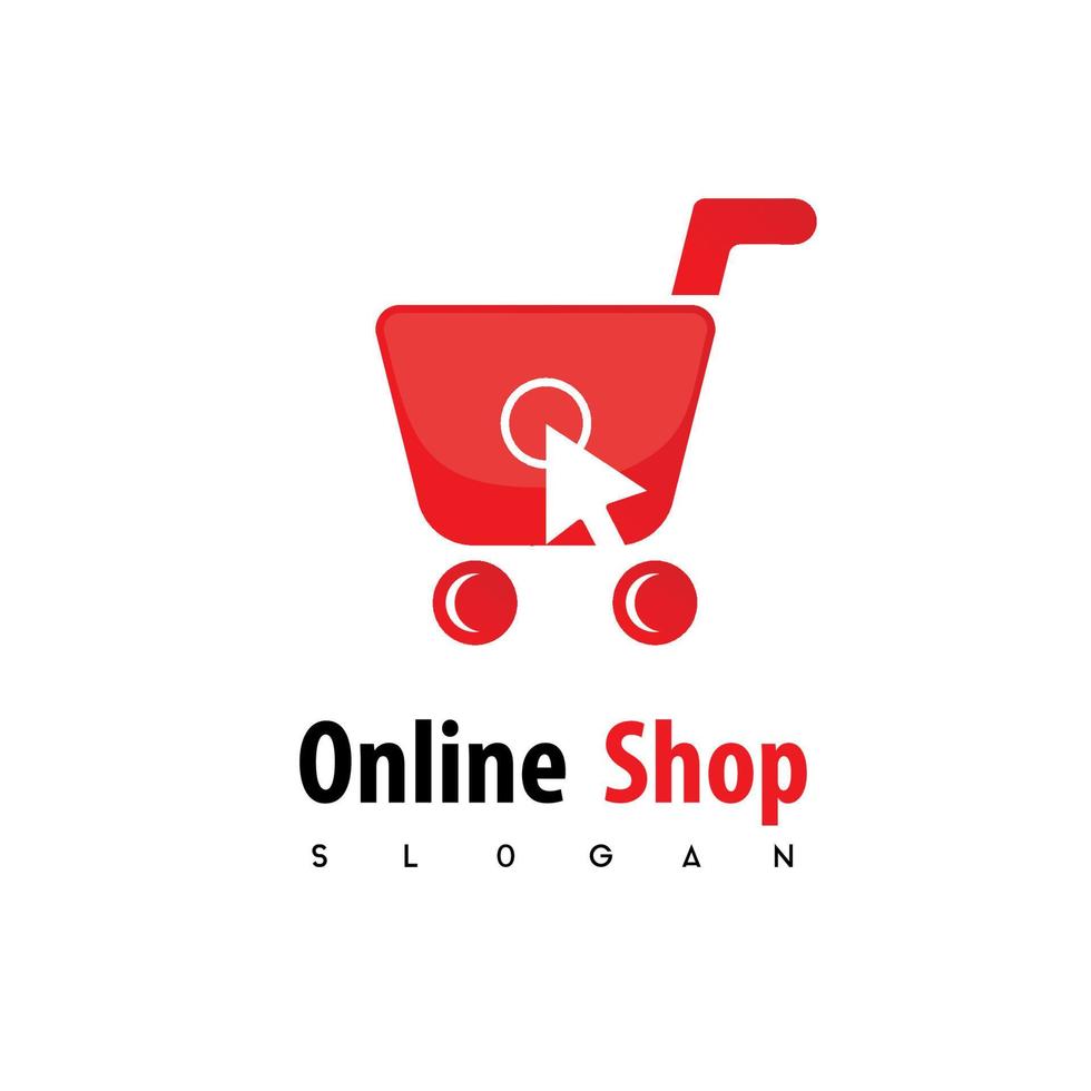 logotipo de la tienda online vector