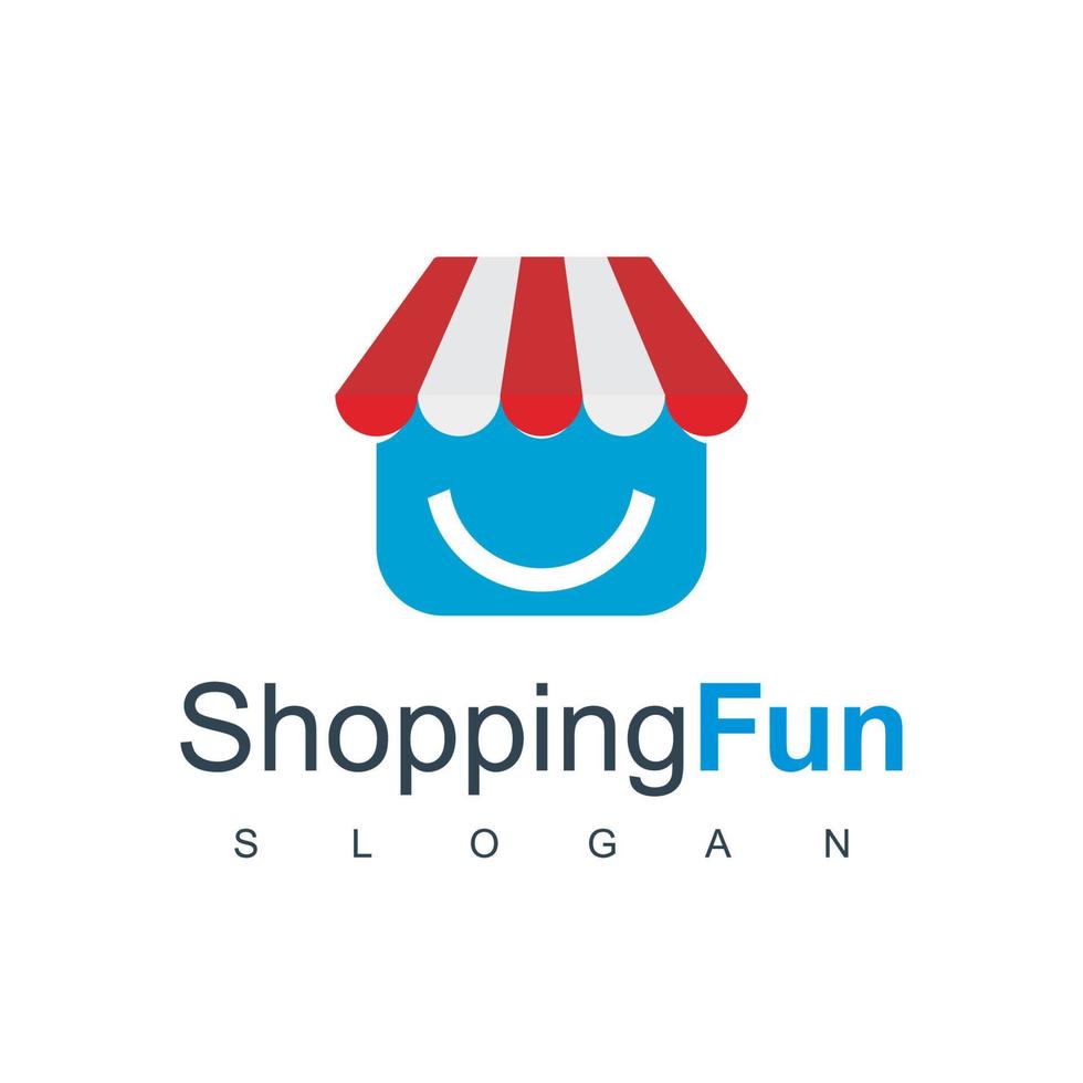 Online Shop logo designs template, Shopping Fun, Store Symbol vector