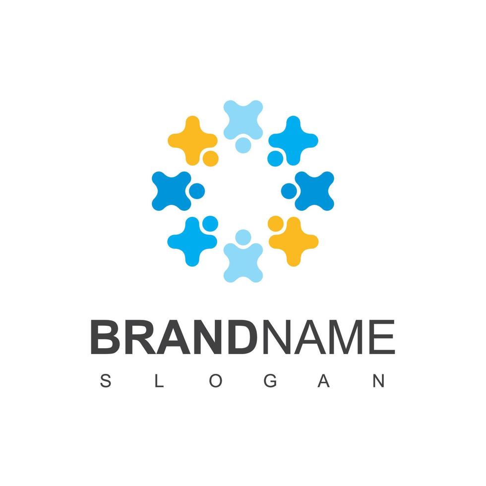 vector de logotipo de personas en fondo blanco aislado