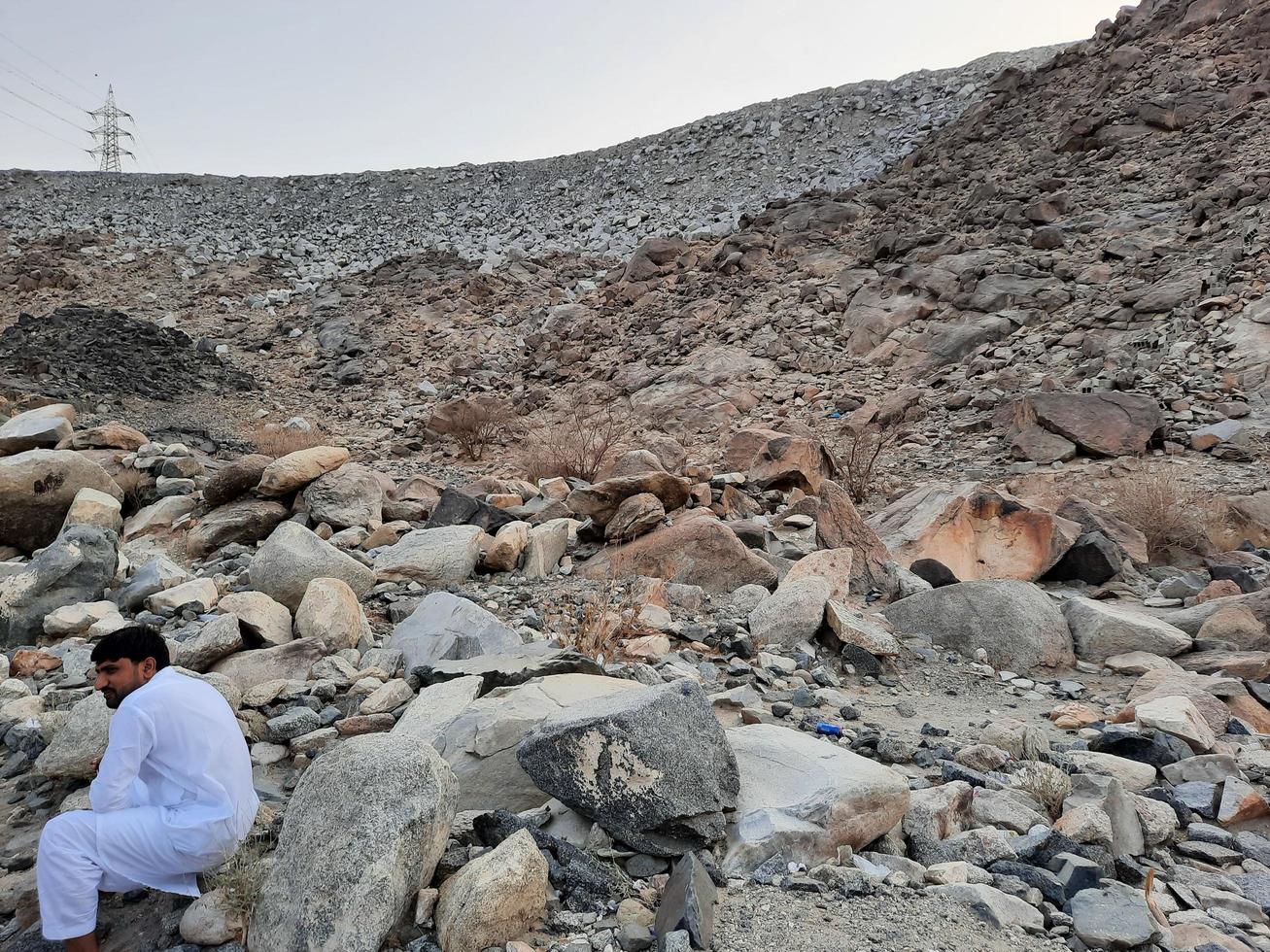 Mecca, Saudi Arabia, June 2022 - Mount Thawr is a mountain in Saudi Arabia, located in southern Mecca. The height of the mountain is 1,650 m. It is an important holy site for Muslims. photo