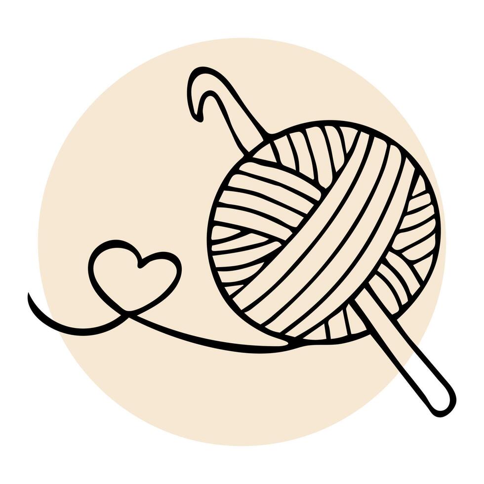 knitting-icon-hand-drawn-skein-of-thread-and-crochet-hook-hobby