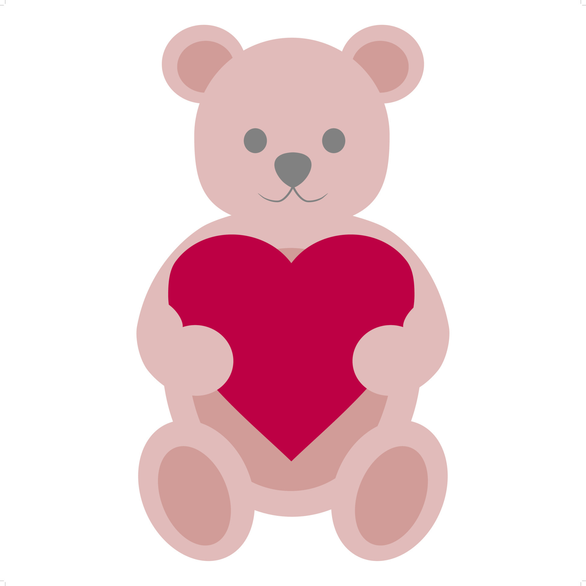 teddy bear holding heart 8300308 Vector Art at Vecteezy