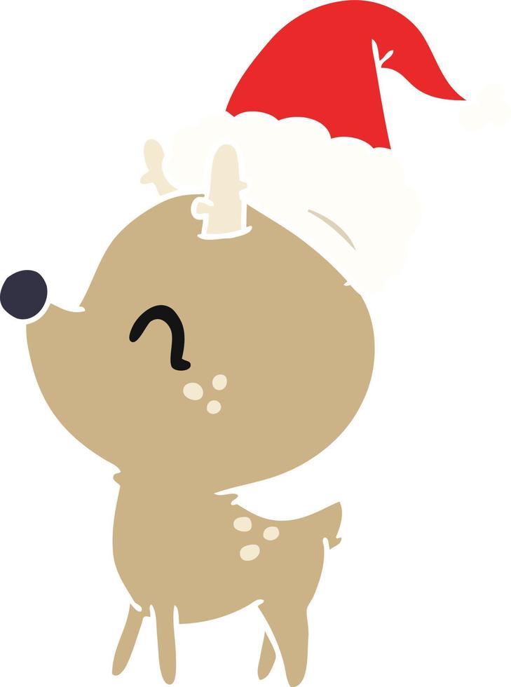 dibujos animados de navidad de ciervos kawaii vector