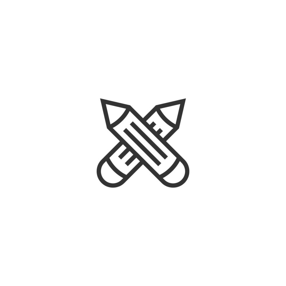 Pencil line icon. linear style sign for mobile concept and web design. Outline vector icon. Symbol, logo illustration. Vector graphic