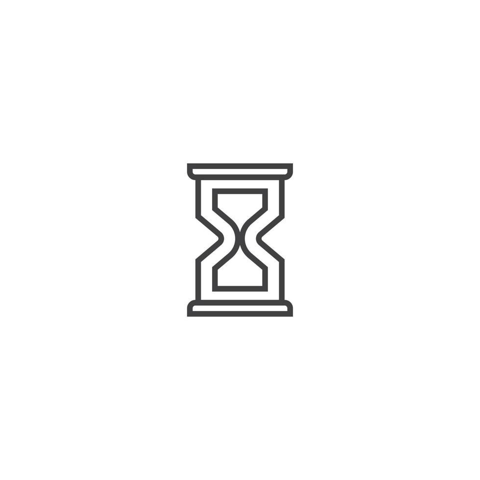 Hourglass line icon. linear style sign for mobile concept and web design. Outline vector icon. Symbol, logo illustration. Vector graphic