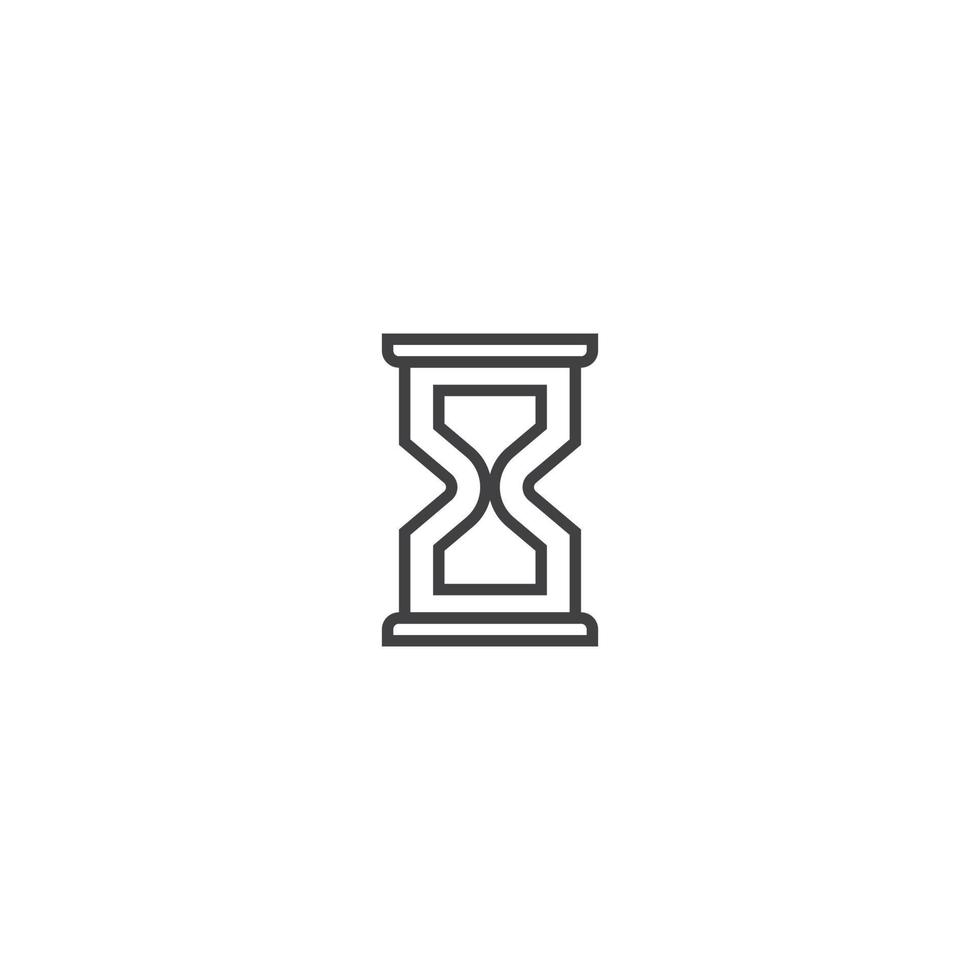 Hourglass line icon. linear style sign for mobile concept and web design. Outline vector icon. Symbol, logo illustration. Vector graphic