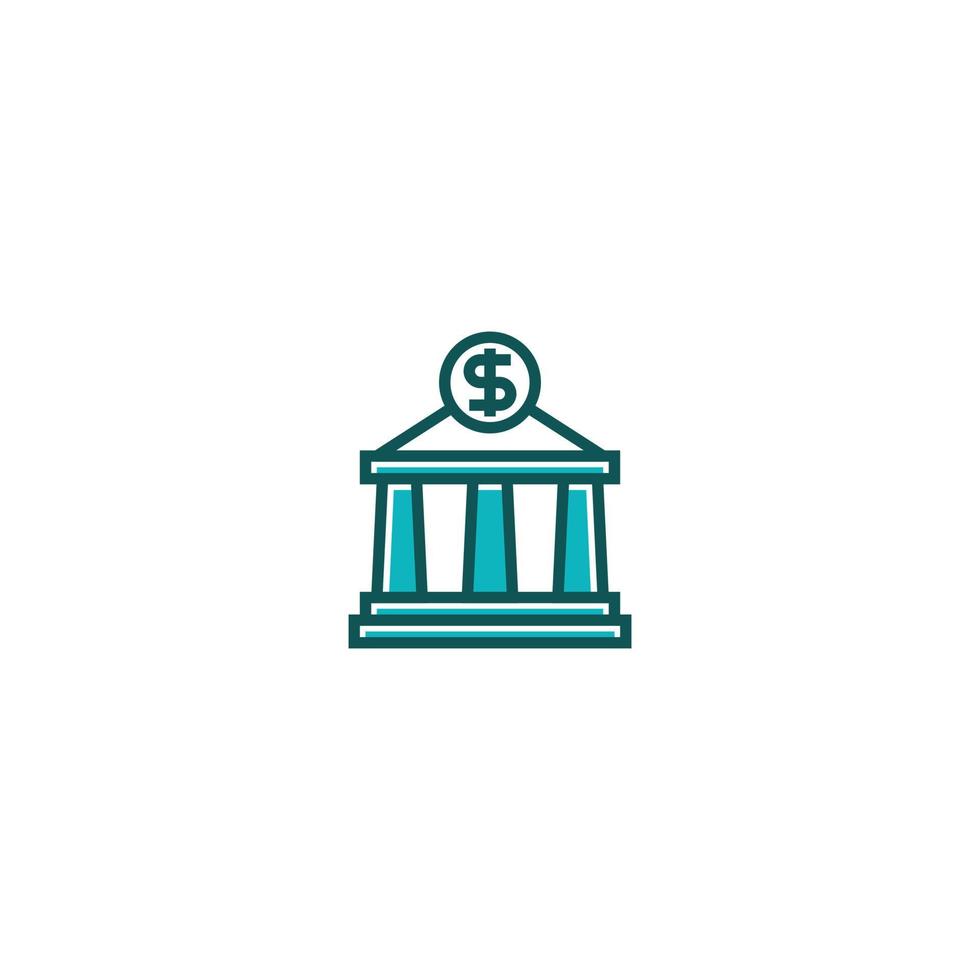 Bank line icon. linear style sign for mobile concept and web design. Outline vector icon. Symbol, logo illustration. Vector graphic