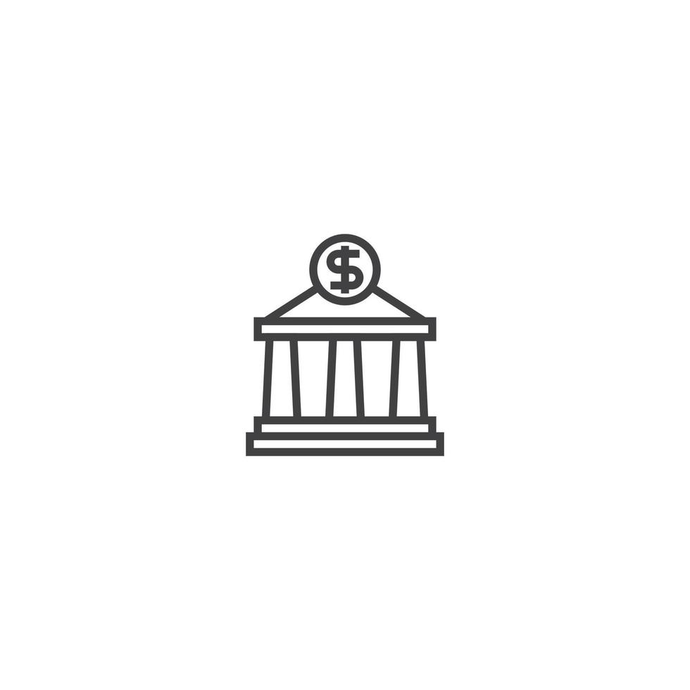 Bank line icon. linear style sign for mobile concept and web design. Outline vector icon. Symbol, logo illustration. Vector graphic