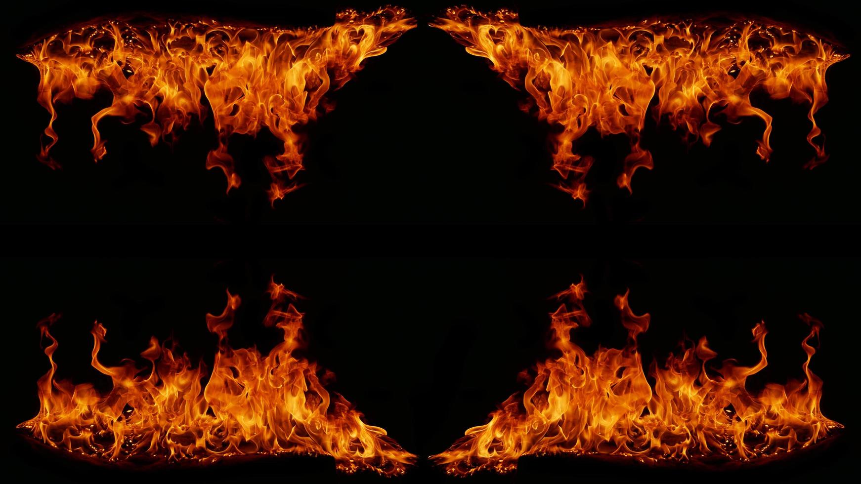 Flame Flame Texture For Strange Shape Fire Background Flame meat that is burned from the stove or from cooking. danger feeling abstract black background Suitable for banners or advertisements. photo