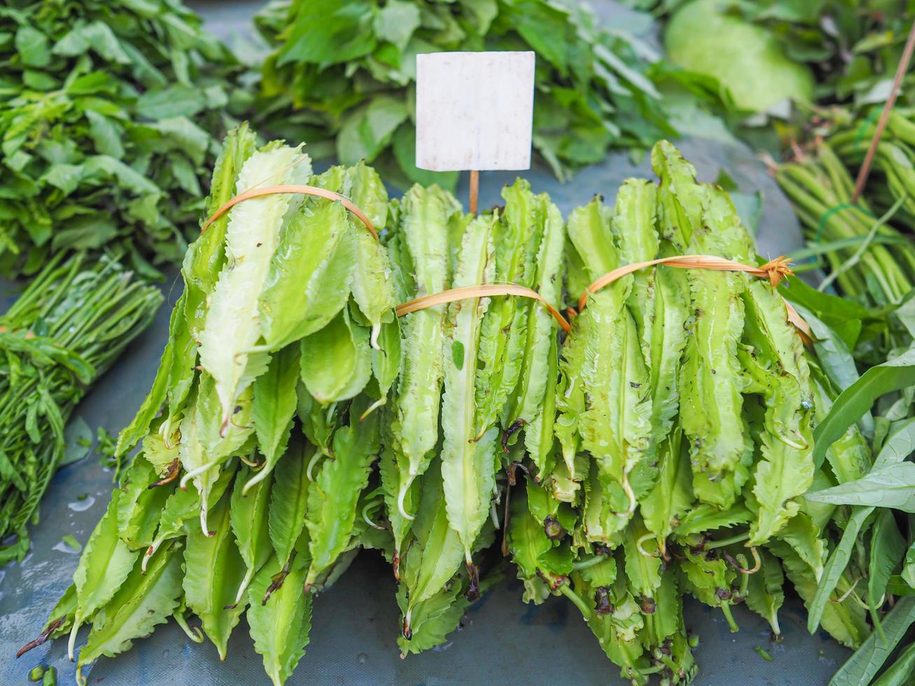 Winged bean or green wings bean for sale in the fresh market photo