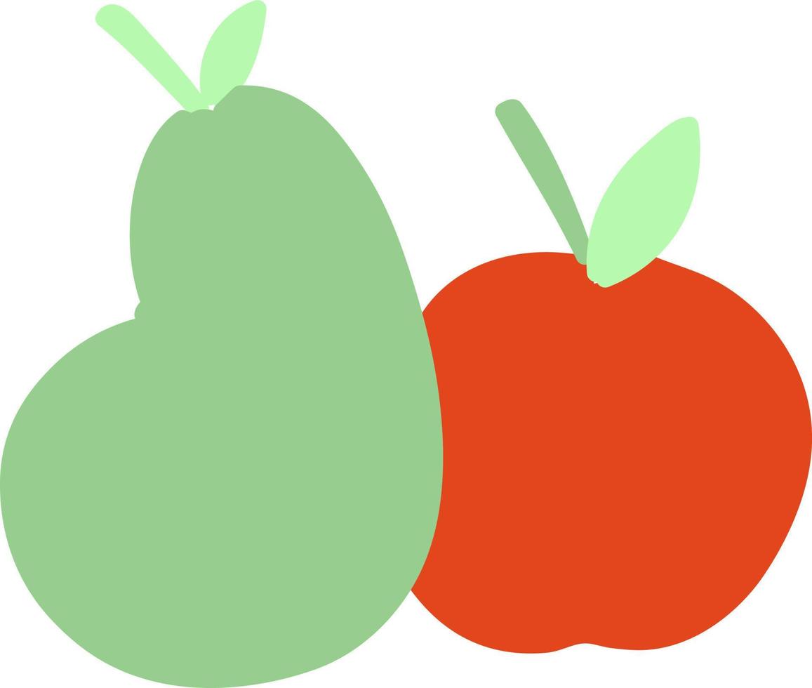 apple and pear vector