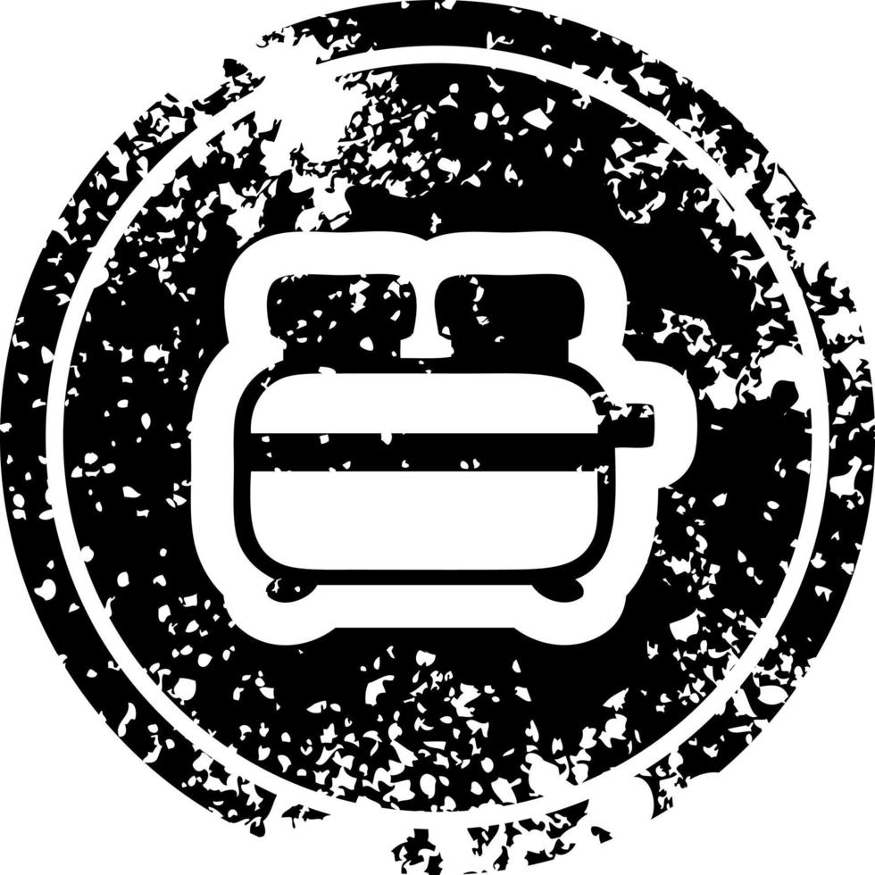burnt toast distressed icon vector