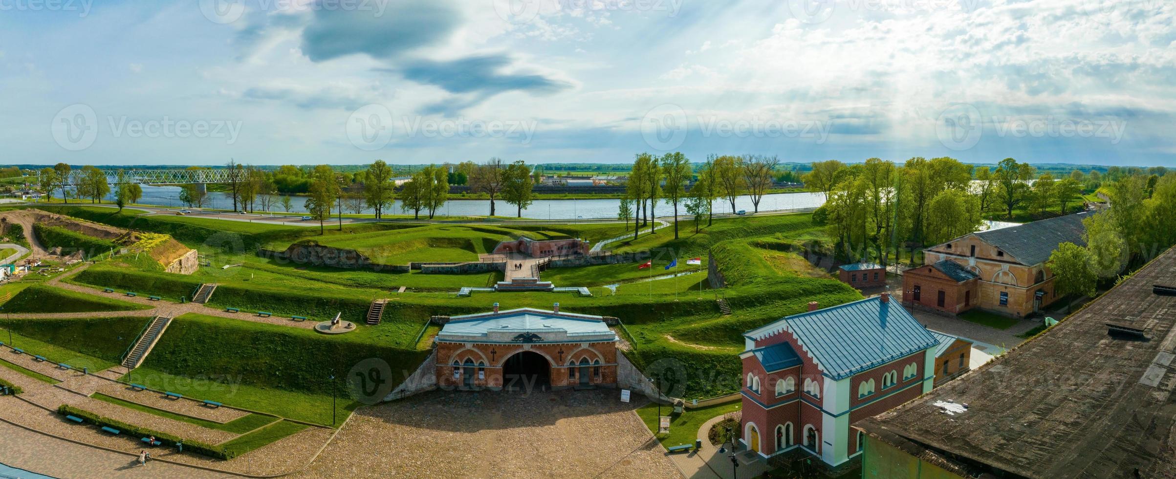 Aerial view of Daugavpils fortress and Daugavpils photo