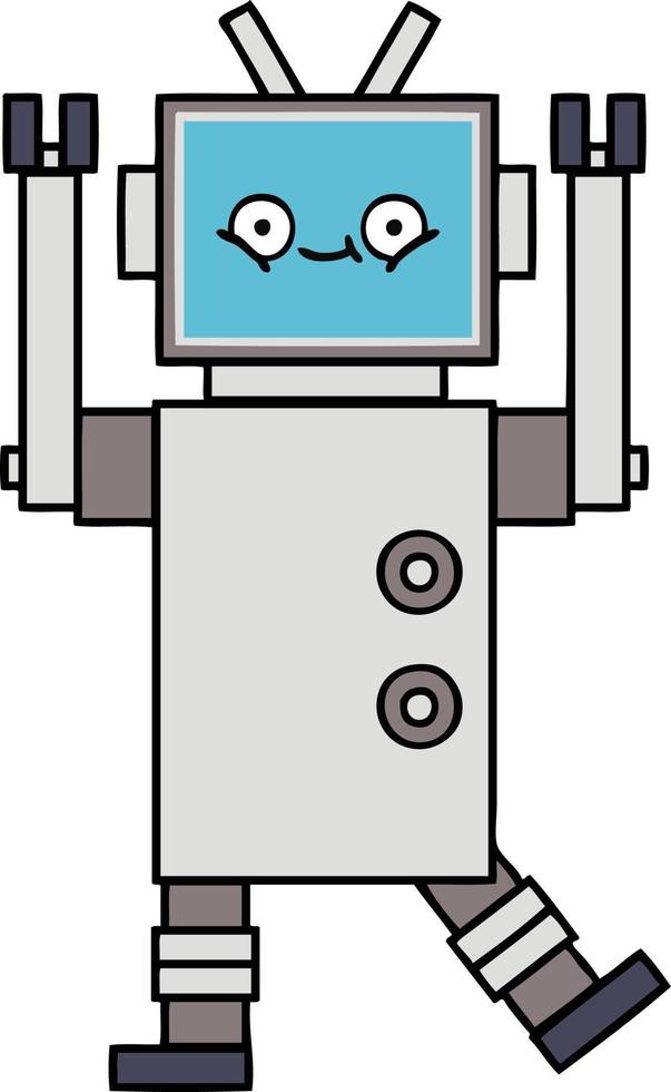 cute cartoon robot vector
