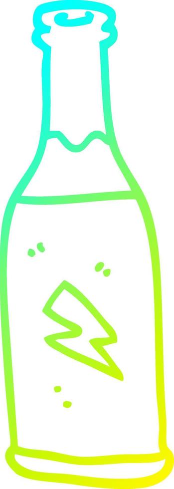 cold gradient line drawing cartoon cheap drink vector