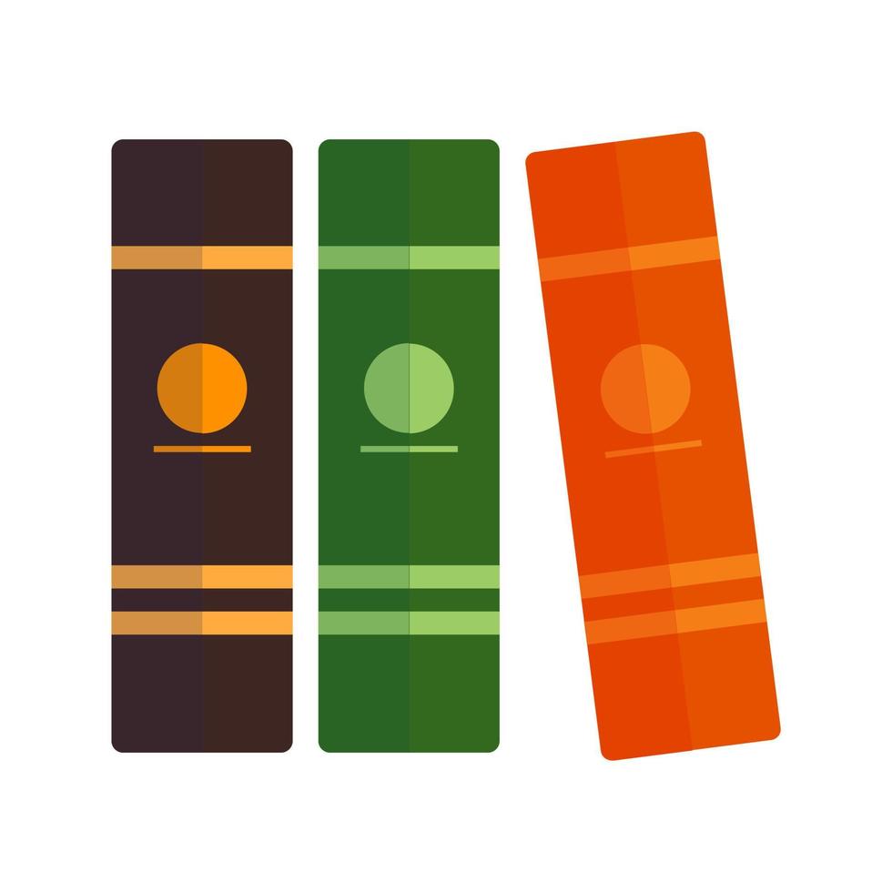 Books Flat Multicolor Icon vector