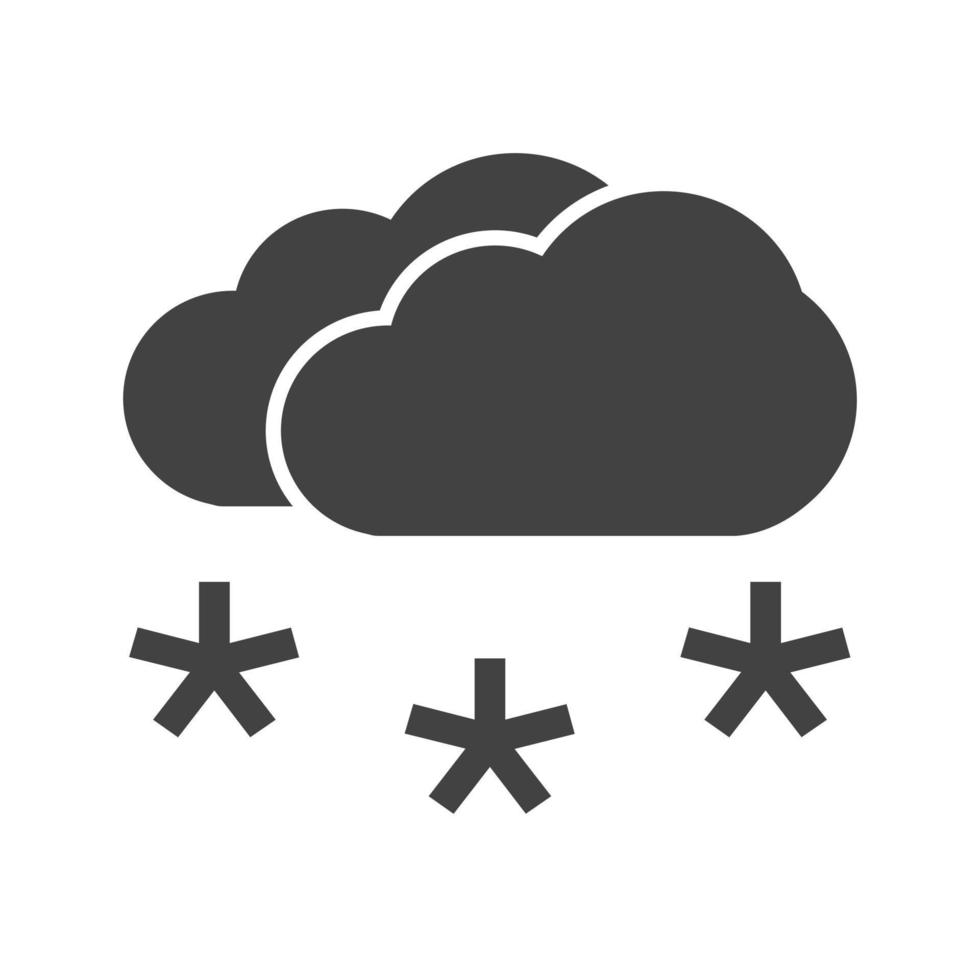 Light Snowing Glyph Black Icon vector