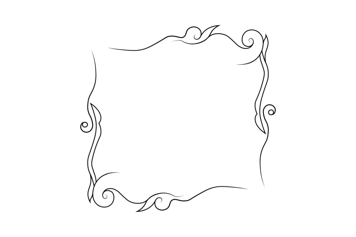 flower frame vector, floral hand drawing frame, free vector