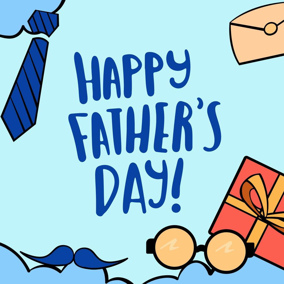 Happy Father's Day Gift Illustration Design vector