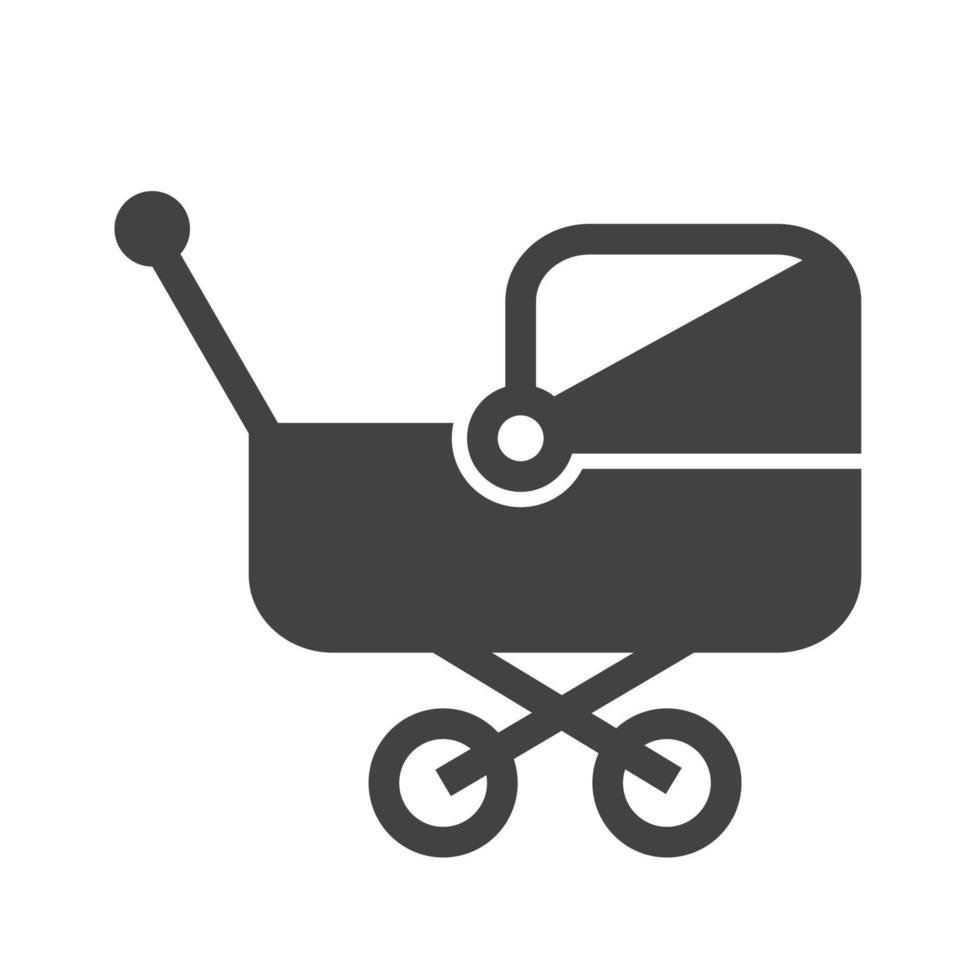 Stroller I Glyph Black Icon vector