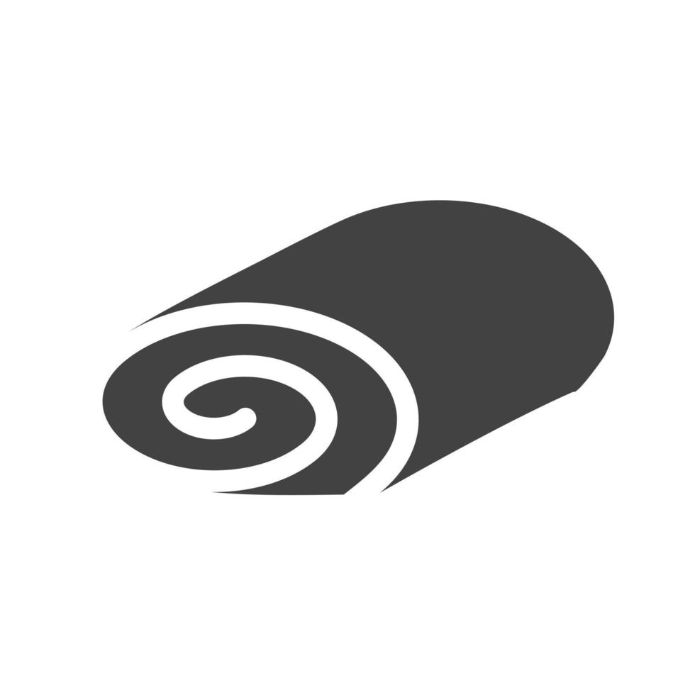 Swiss Roll Glyph Black Icon vector