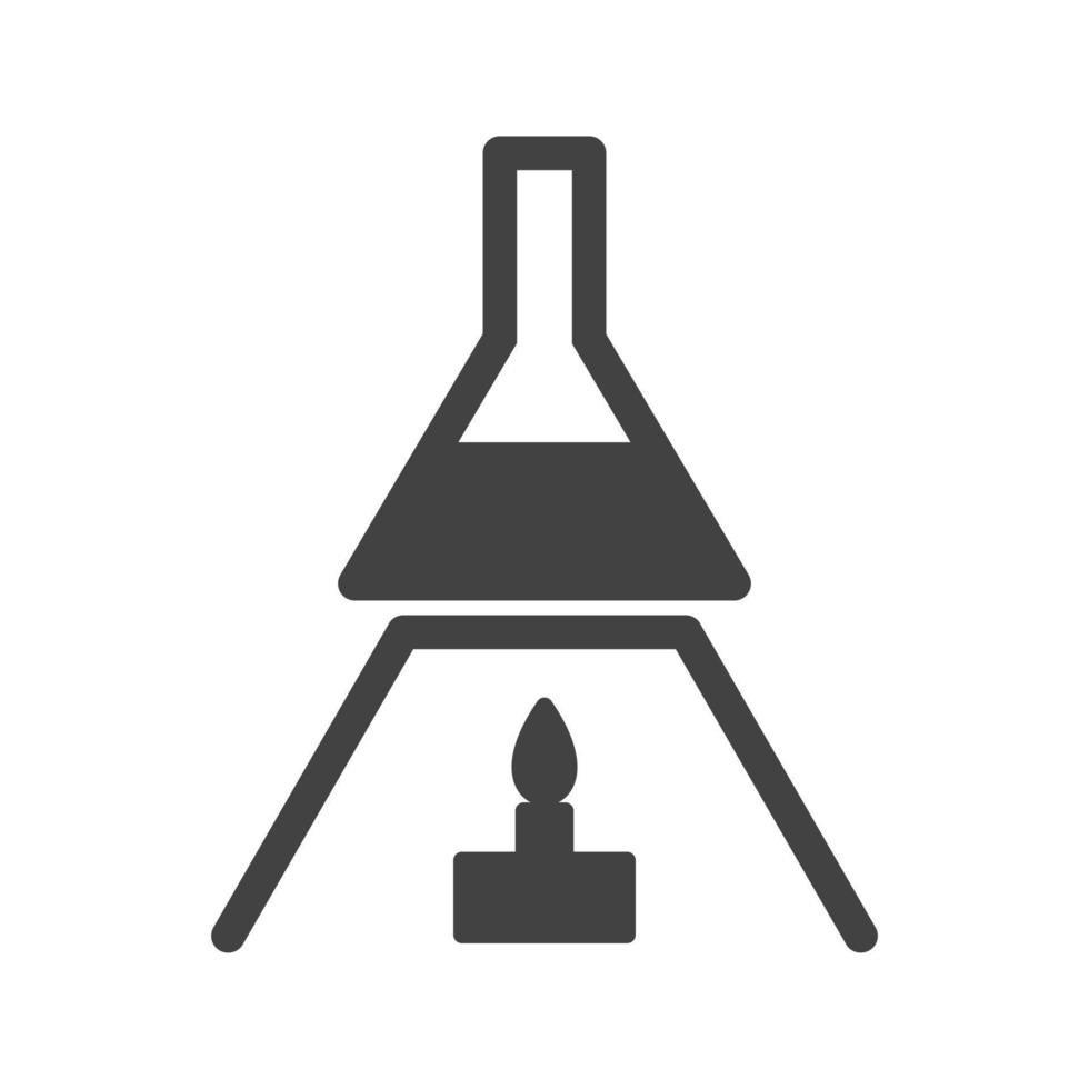 Experiment on Heat II Glyph Black Icon vector