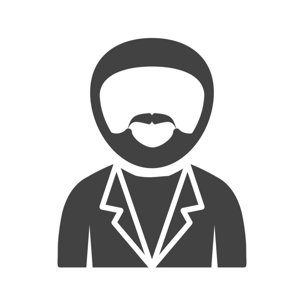 Man in Tuxedo Glyph Black Icon vector