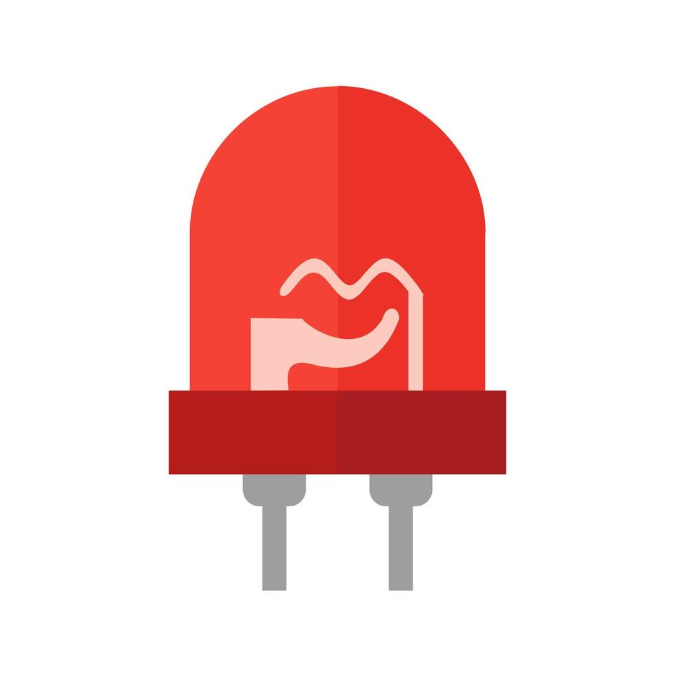 LED Light Flat Multicolor Icon vector