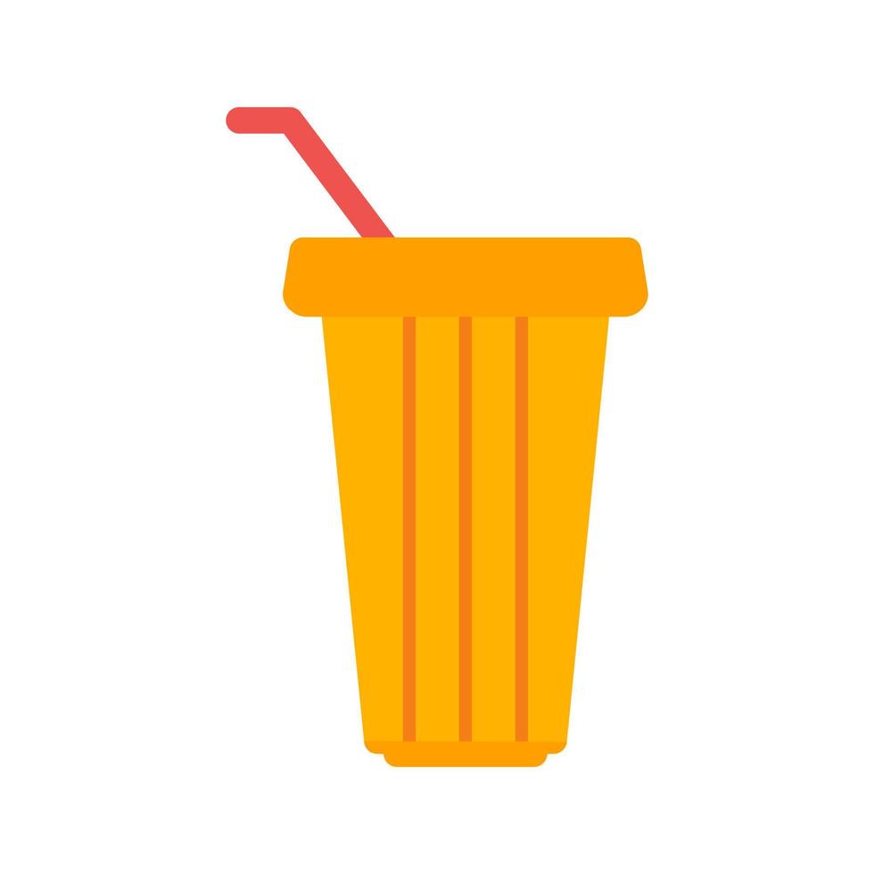 Juice cup Flat Multicolor Icon vector