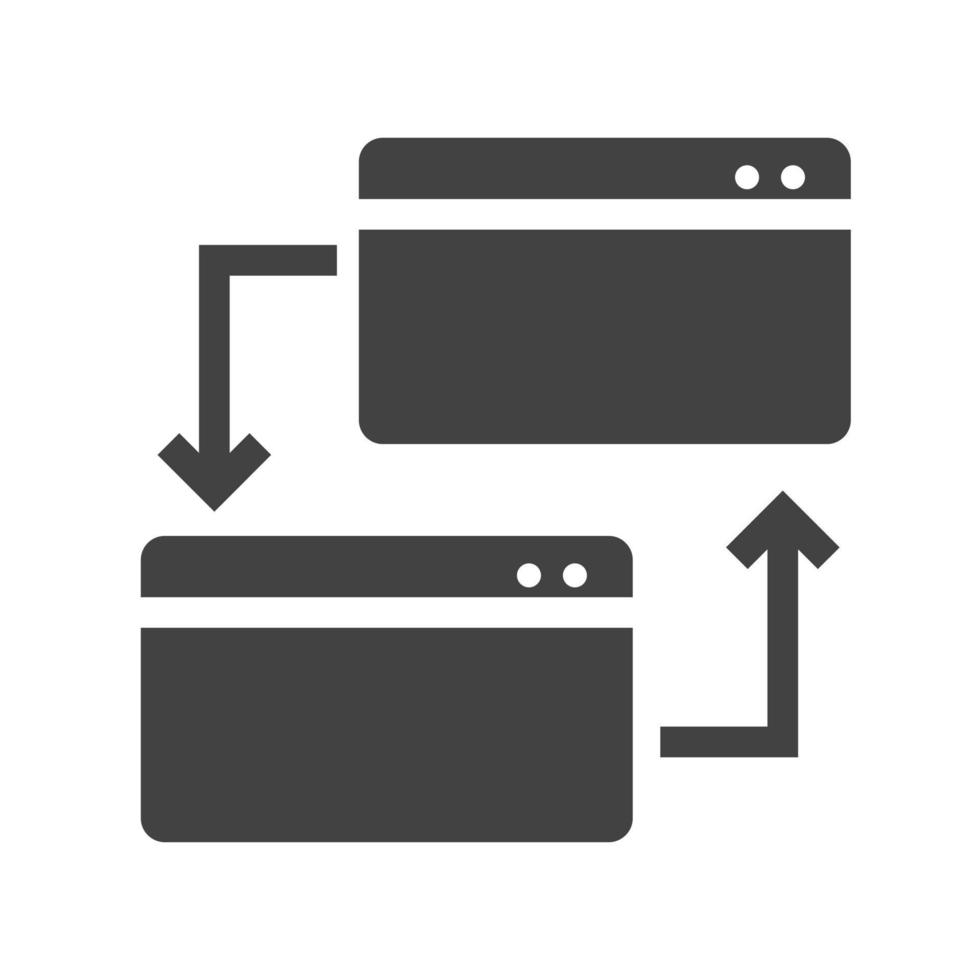 Pingback Glyph Black Icon vector