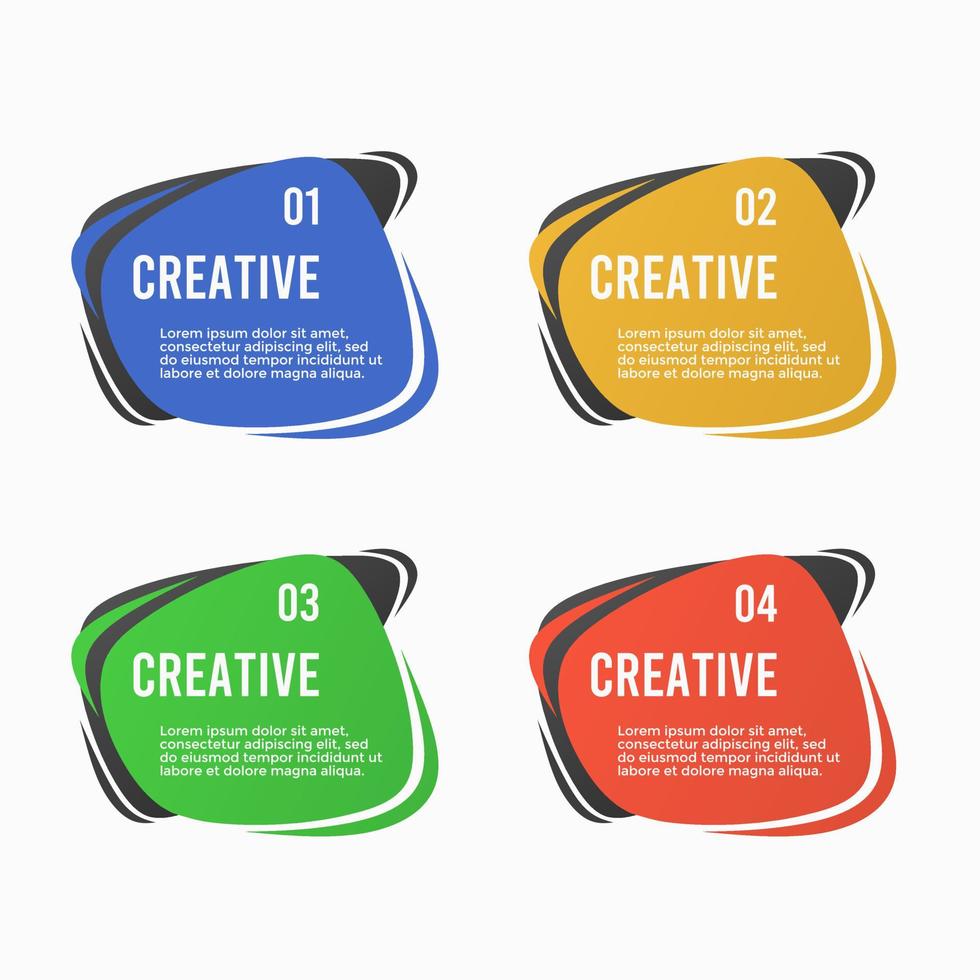 set of simple infographic elements templates with multiple colors and with flat design vector
