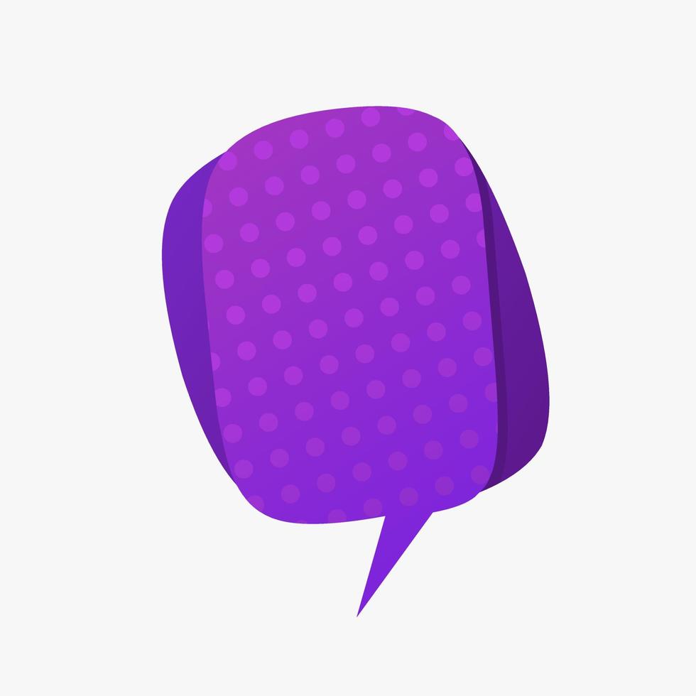 gradient purple chat bubble icon vector