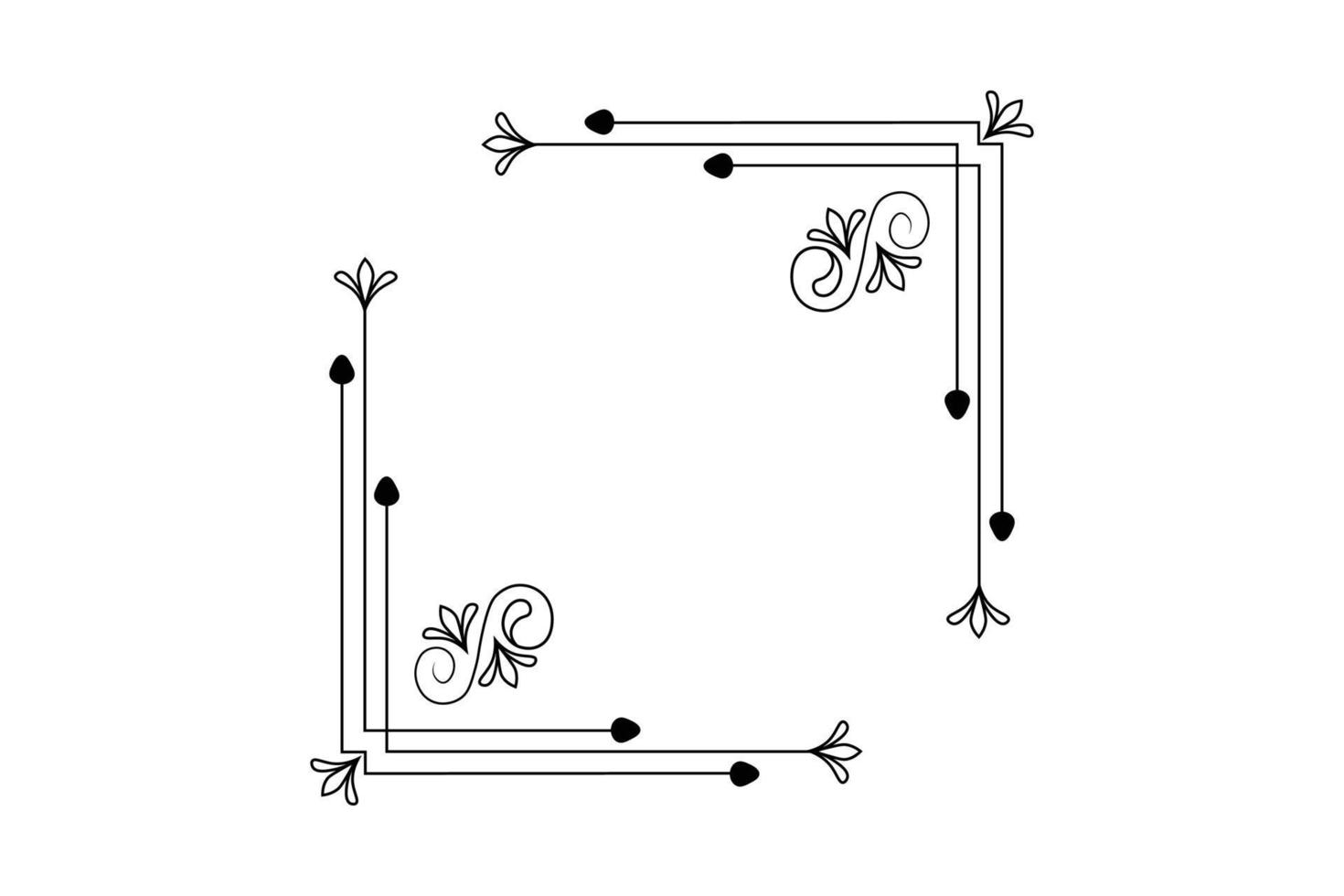 flower frame vector, floral hand drawing frame, free vector