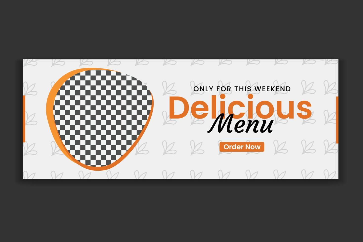 food social media cover template, restaurant food web banner design, social media template. free vector