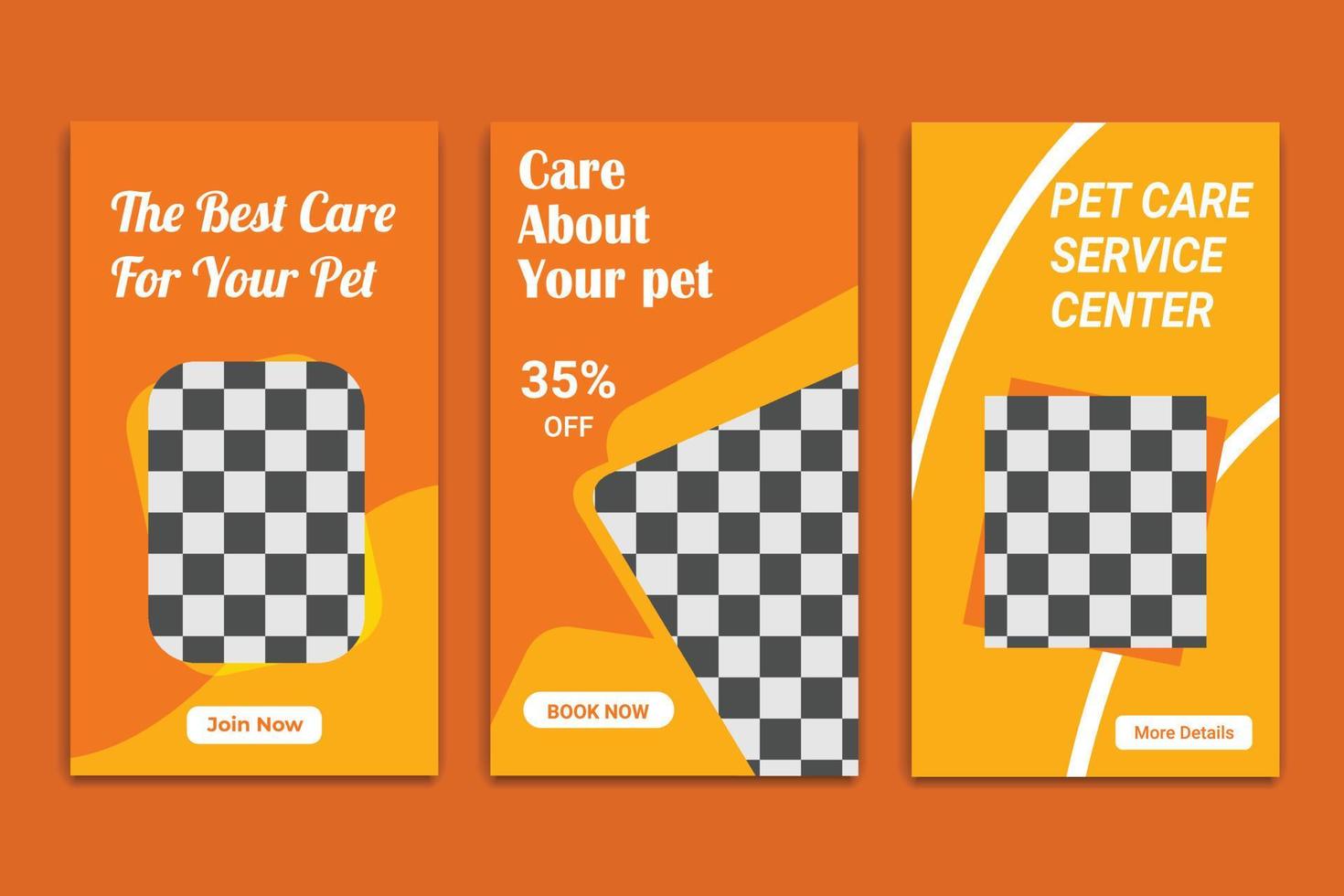 pet social media story template design pet story design vector
