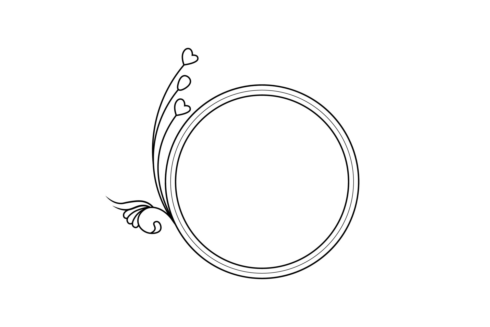 Floral frame circle outline icon design ilustration template vector Stock  Vector Image & Art - Alamy