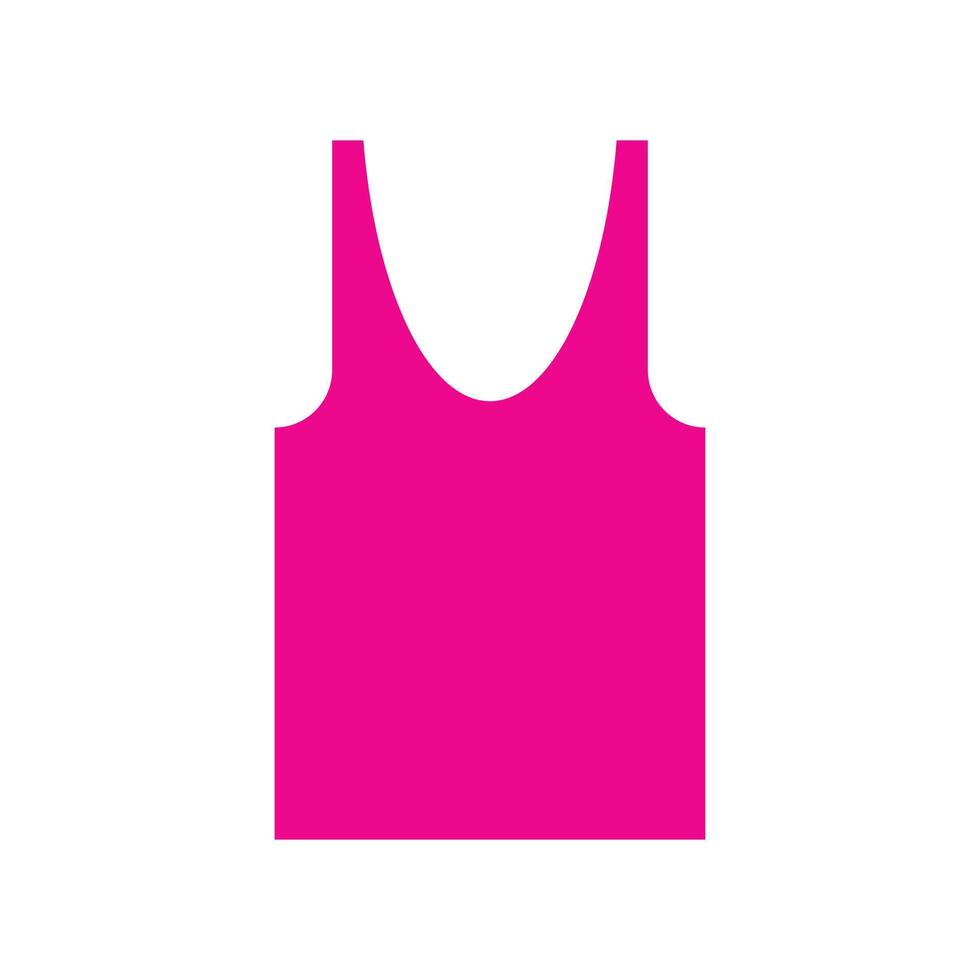 eps10 pink vector tank top solid icon or logo in simple flat trendy modern style isolated on white background