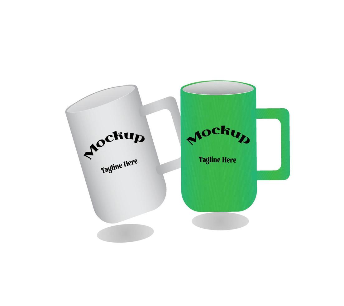 illustration mockup of mug for brand and product vector