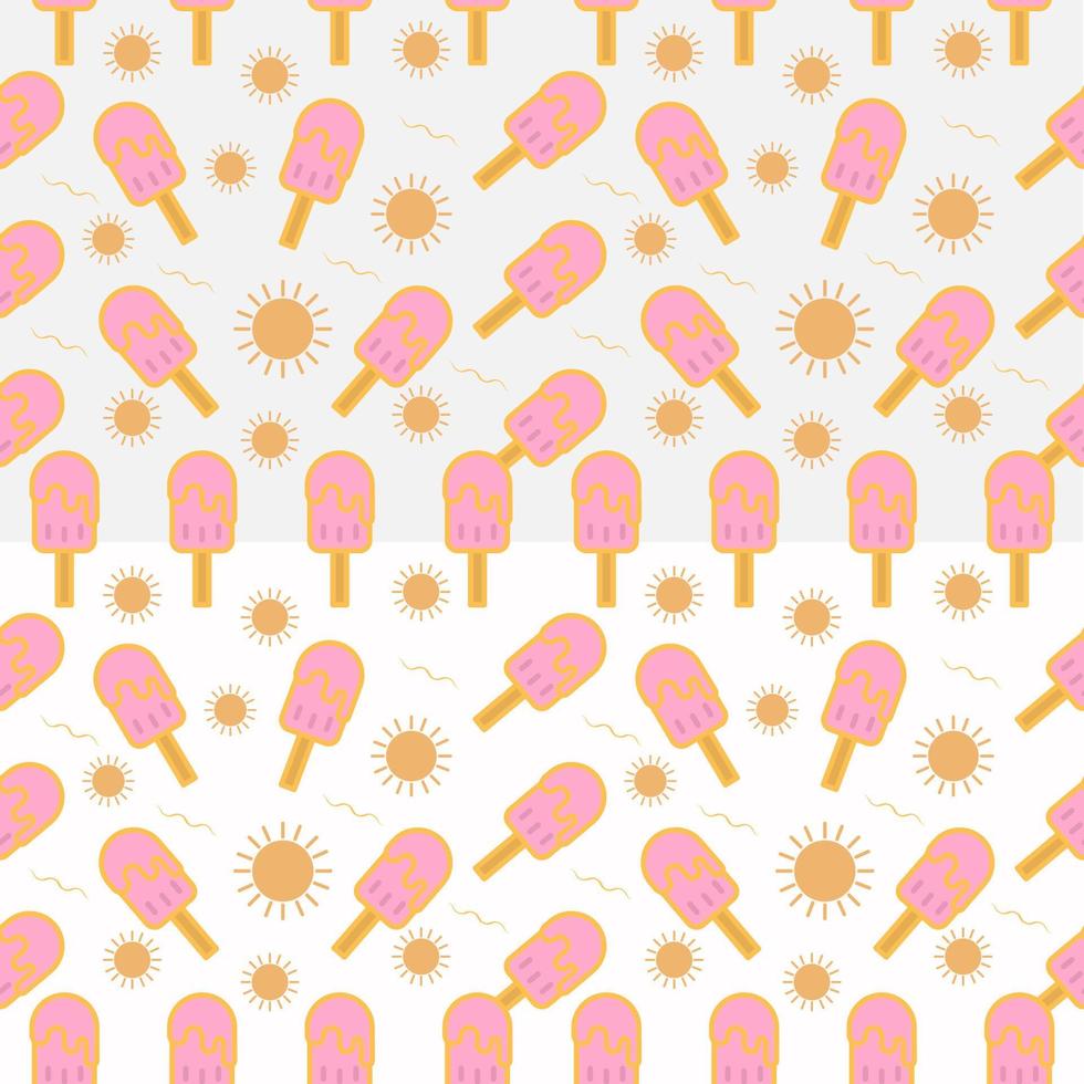 summer ice cream  seamless pattern vector