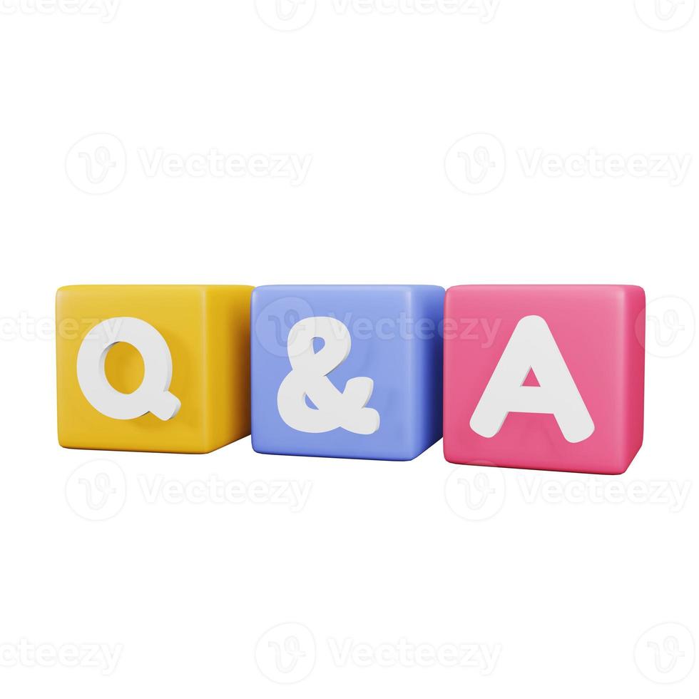 Question and Answer Illustration Front View photo