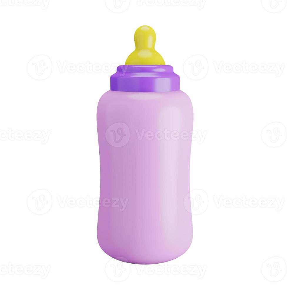 Cute 3D Baby Bottle Illustration photo