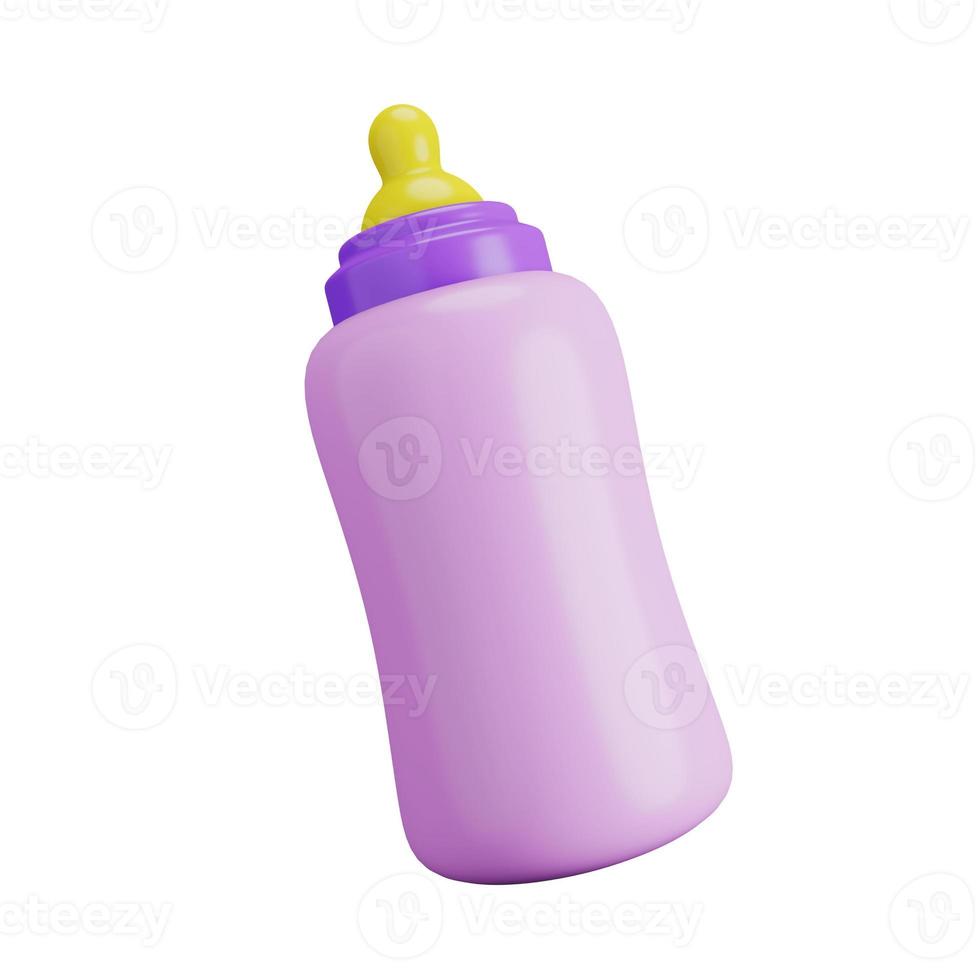 Cute 3D Baby Bottle Illustration Side View photo